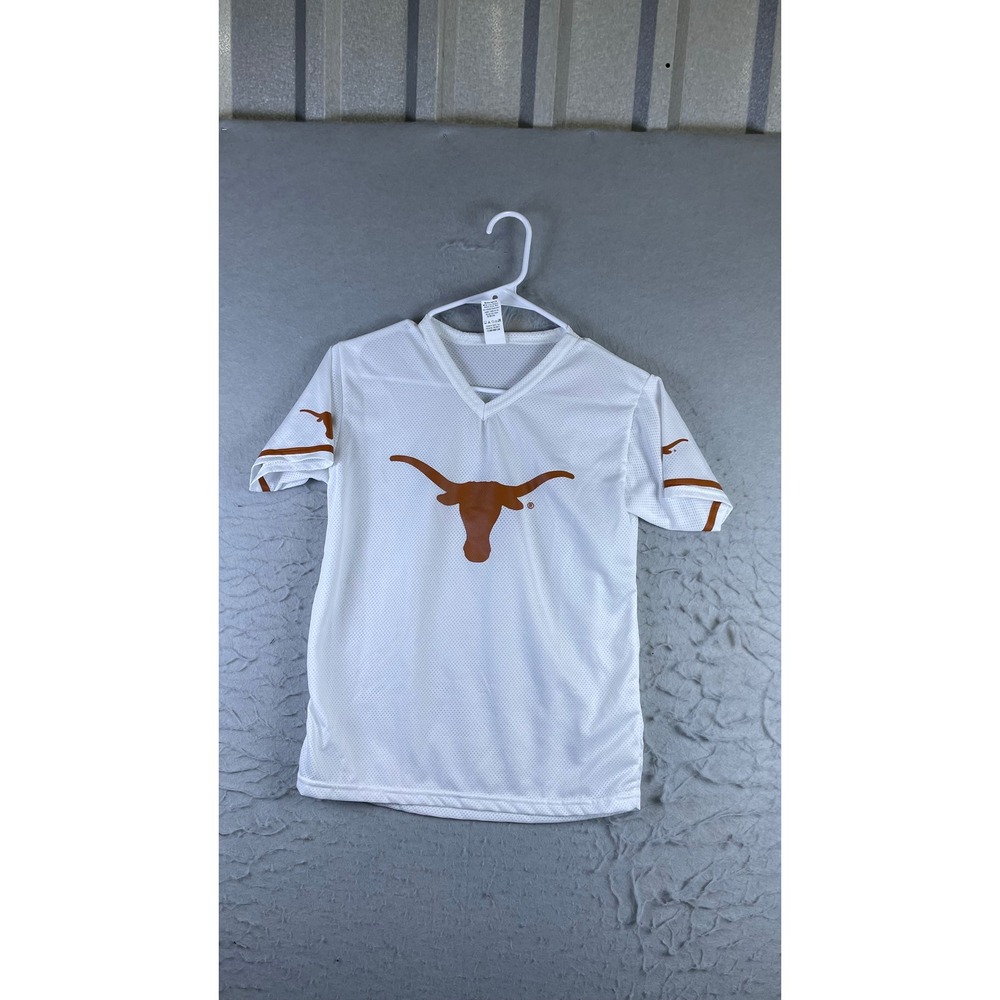 Franklin Jersey Mens M White Excellent Texas Longhorns Mesh V-Neck Shirt